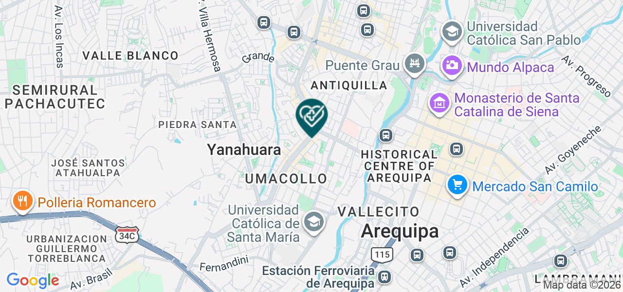 Mapa de Policlinico de la Salud y Medicina Laboral