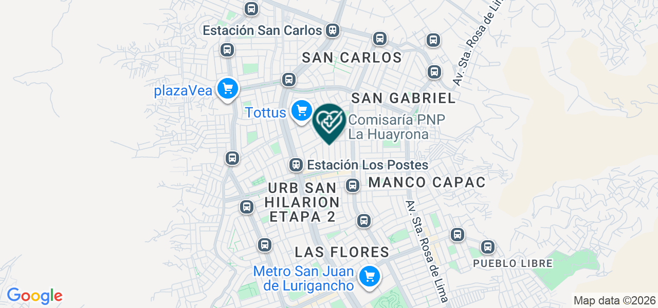 Mapa de Consultorios Especializados New Life