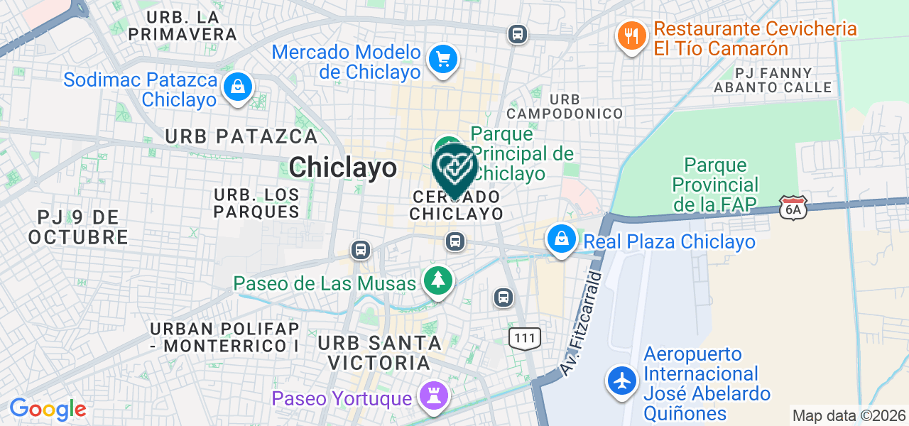 Mapa de Hospital de Clinicas Lambayeque SAC