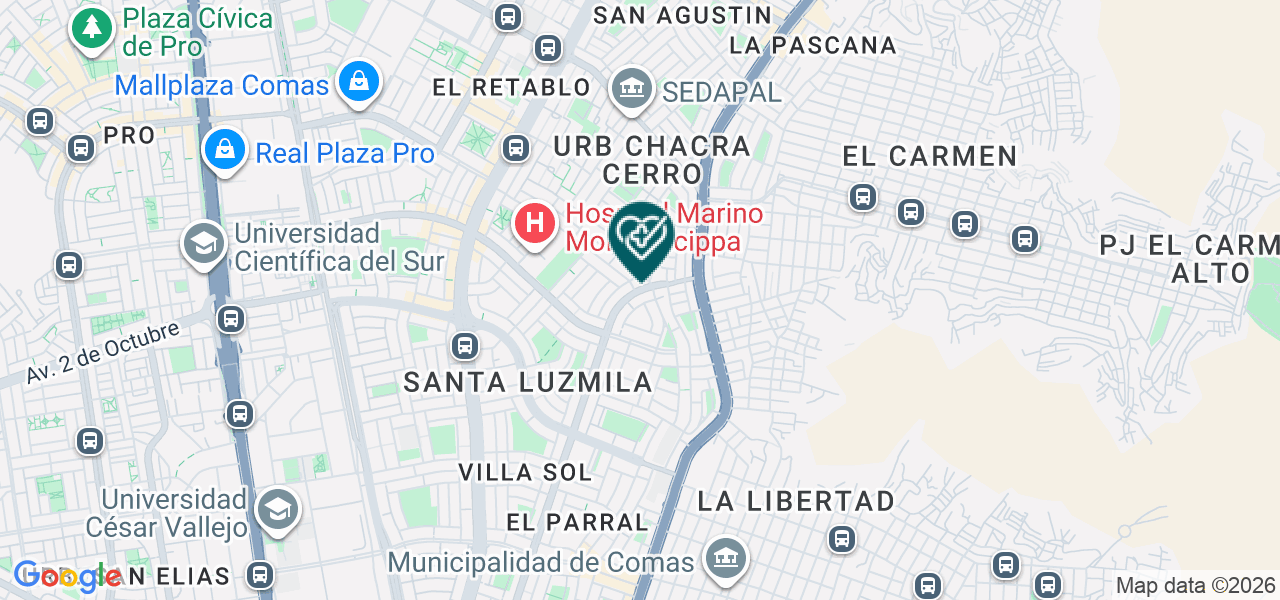 Mapa de Laboratorio Clínico Sama