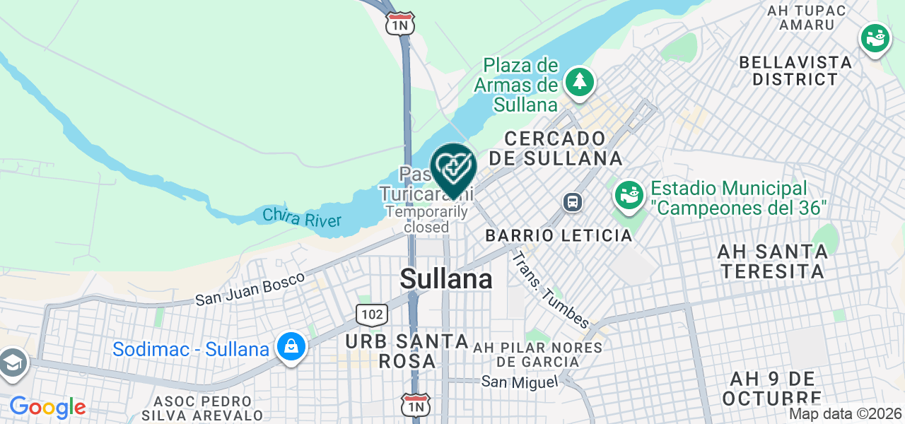Mapa de Centro de Analisis Clinicos y Microbiologicos San Gabriel E.I.R.L.