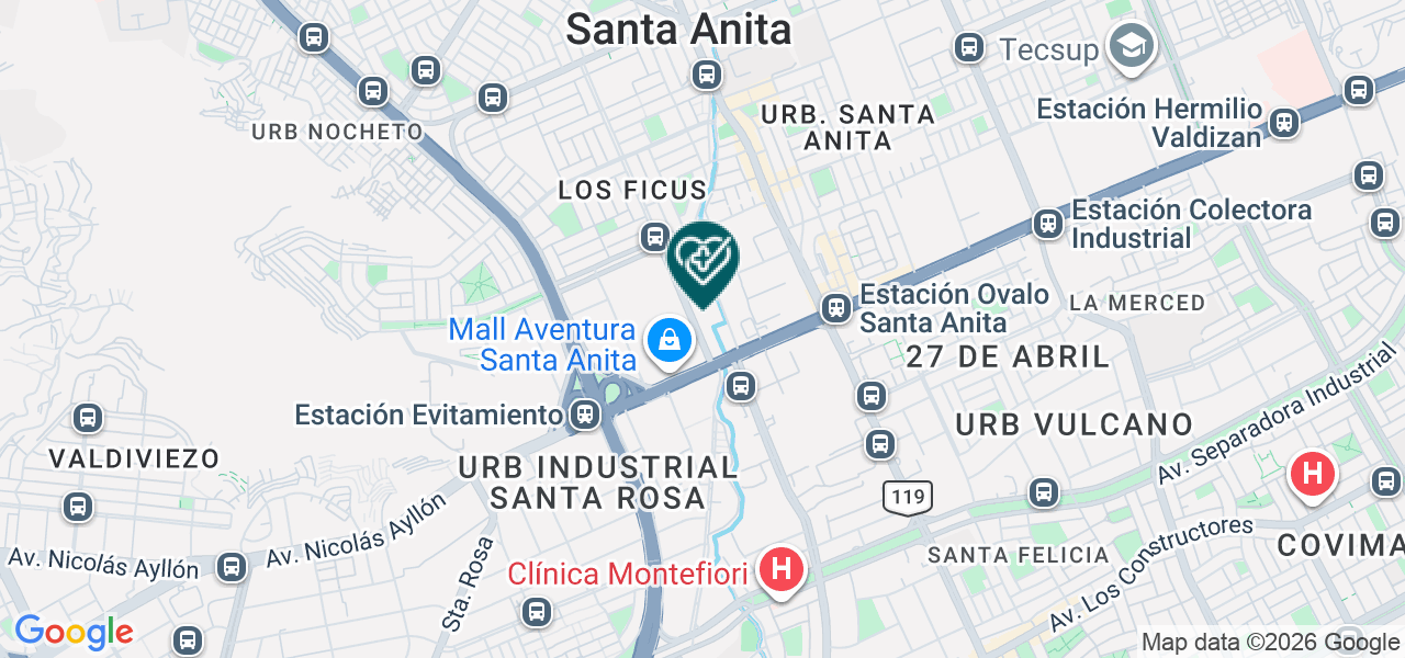 Mapa de Consultorio Medico Dental Santos Yataco