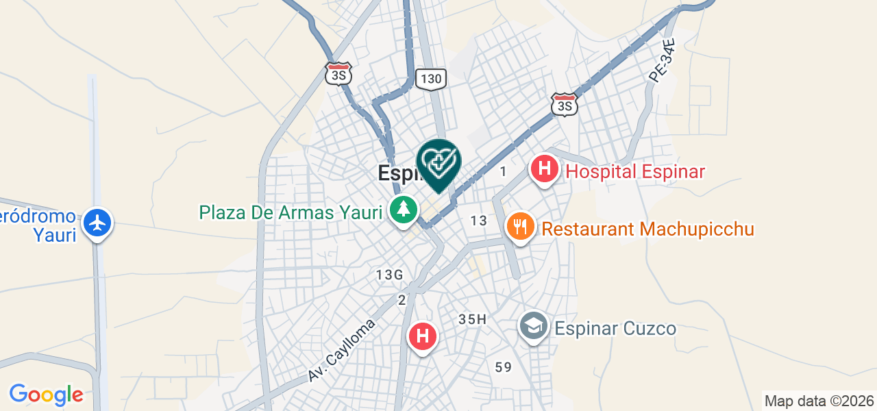 Mapa de Corazon de Jesus