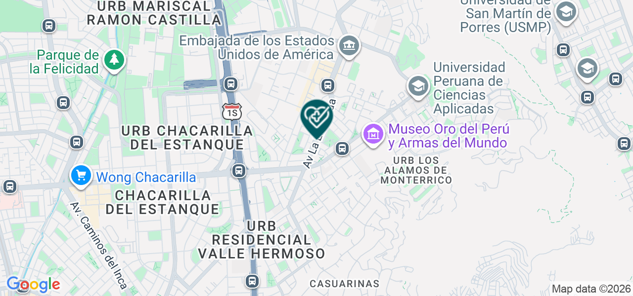 Mapa de Consultorio Dental Caceres
