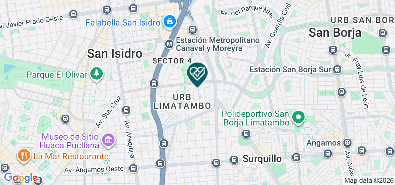 Mapa de Instituto Oncologico Peruano