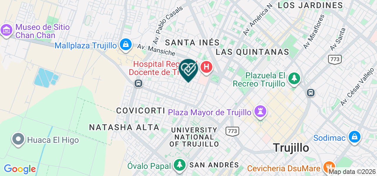 Mapa de Servicio de Hemodialisis Virgen de la Puerta