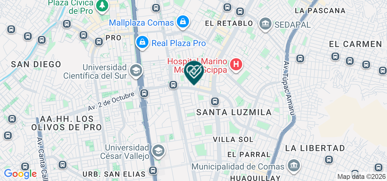 Mapa de Policlinico Cardio Vida S.A.C.