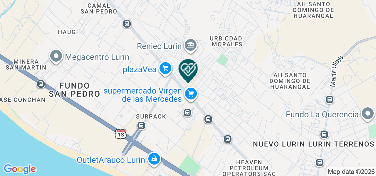 Mapa de Consultorio Medico Pediatrico Dr. Max Arias Retes