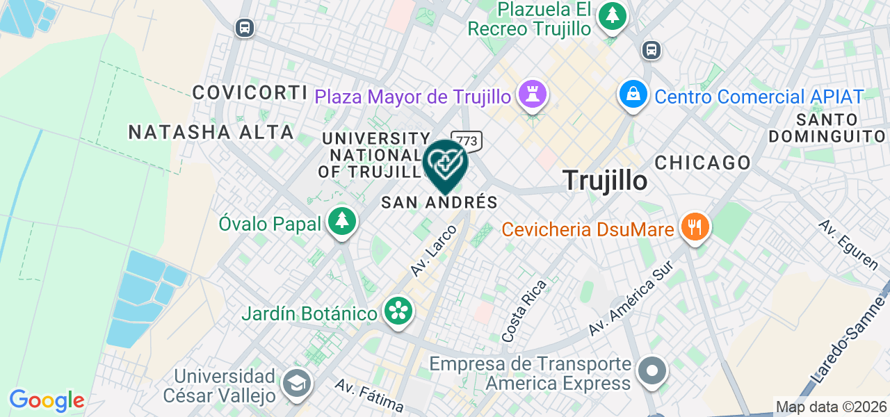 Mapa de Dermatologica San Veuster