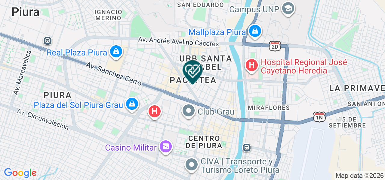 Mapa de Odontoplus Odontologia & Estetica Facial EIRL