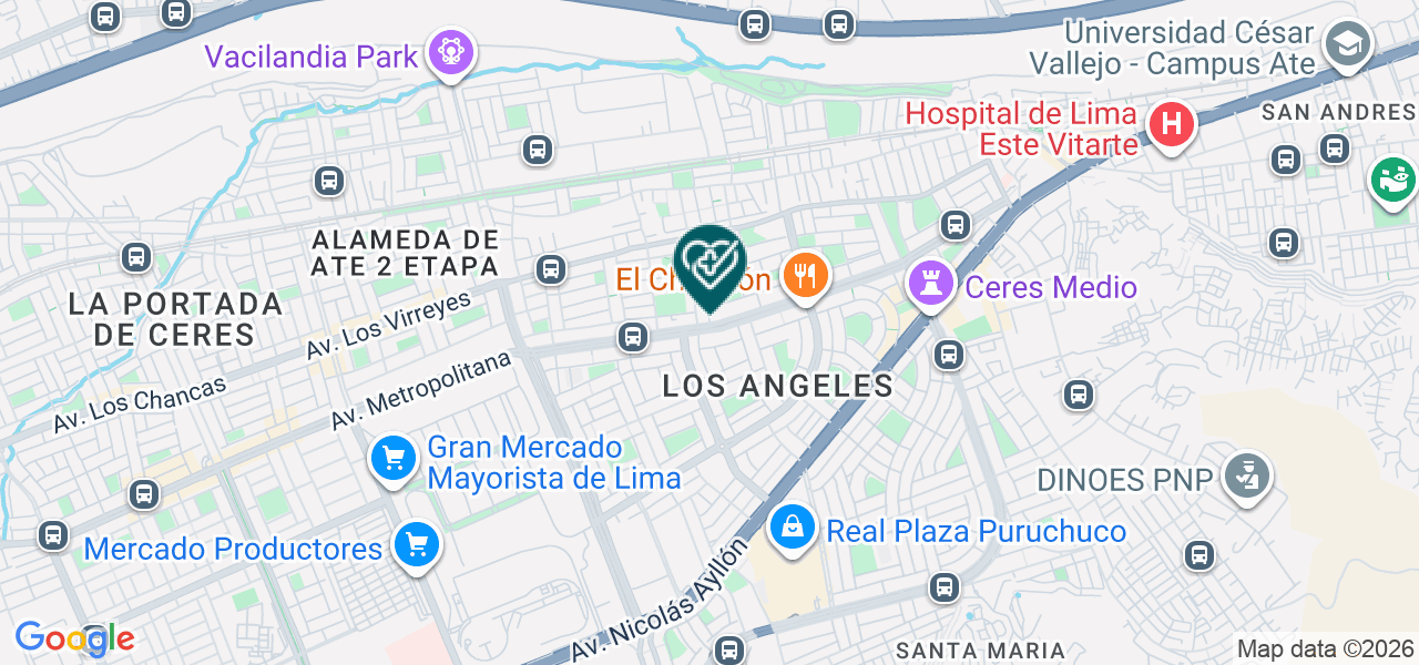 Mapa de Odontologia Especializada Marilyn Lopez
