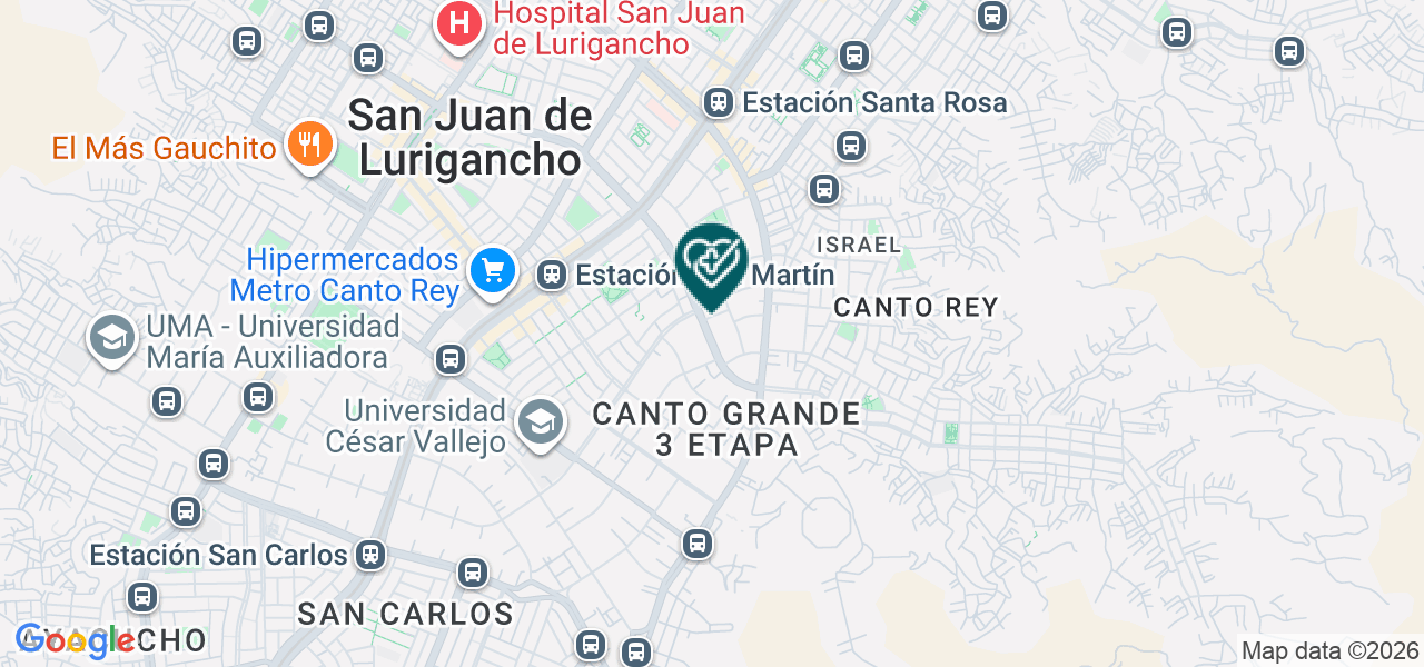 Mapa de Centro de Dialisis Virgen del Lourdes