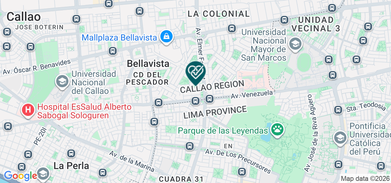 Mapa de Consultorios Medicos Especializados G´star