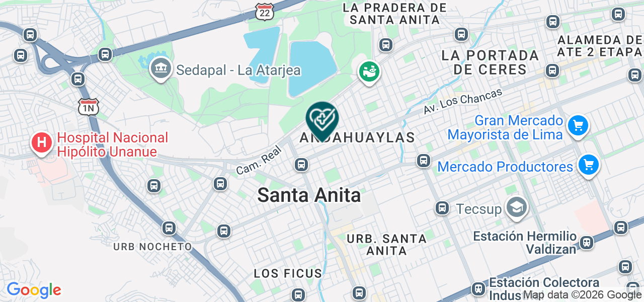 Mapa de Consultorio de Terapia Fisica Santa Beatriz