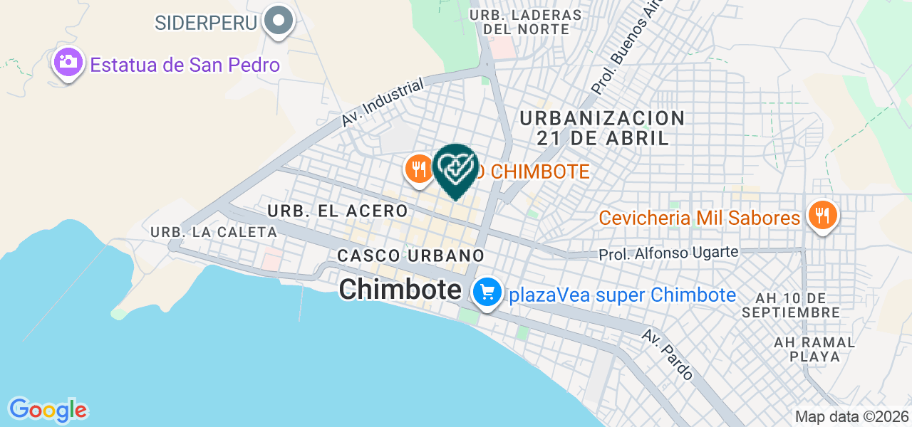 Mapa de Instituto Peruano de Paternidad Responsable (inppares Sede Chimbote)