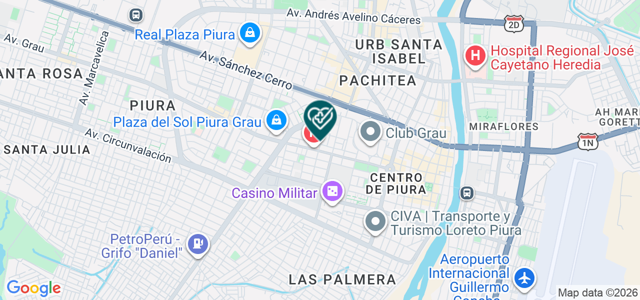 Mapa de Centro de Diagnostico Pura