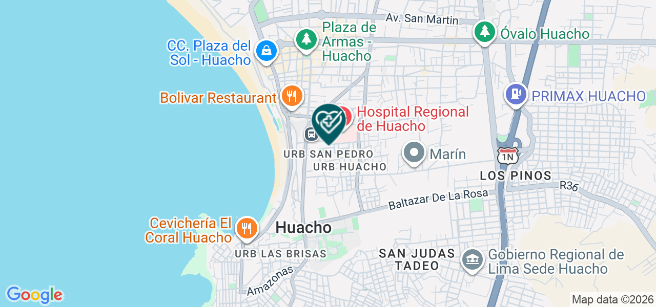 Mapa de Clinica General de la Salud San Marcos
