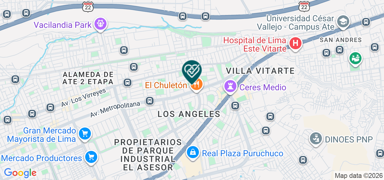 Mapa de Consultorio Odontologico Dental Health