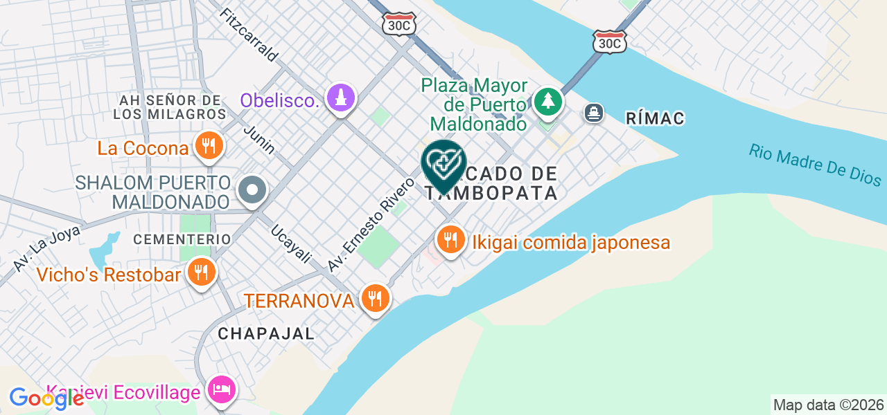 Mapa de Centro Medico Santa Rosa