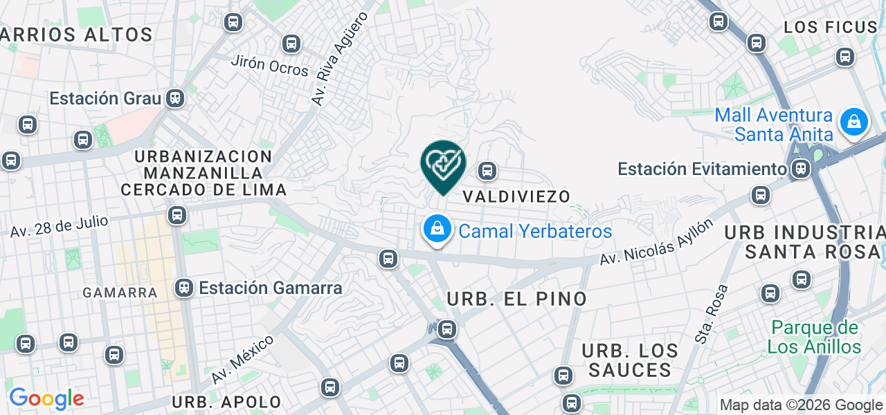 Mapa de Consultorio Medico Solidario de Ate