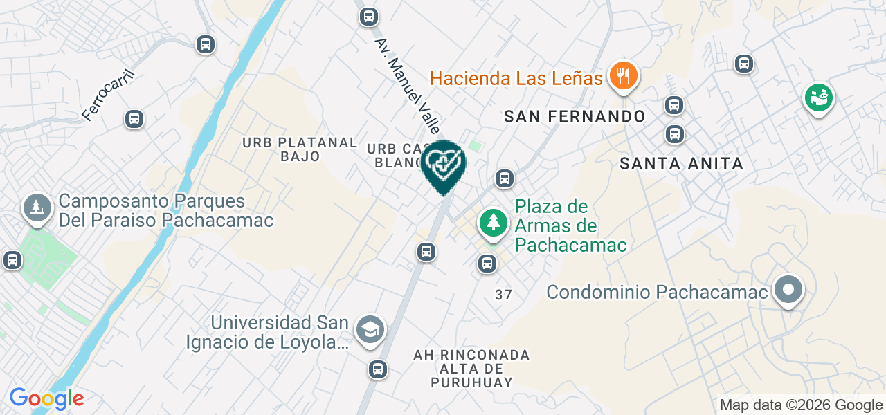 Mapa de Consultorio Medico Señor de los Milagros de Pachacamac