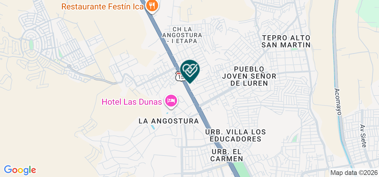 Mapa de Universidad Privada San Juan Bautista SAC