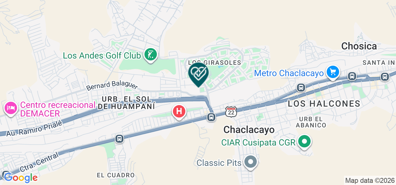 Mapa de Consultorios Medicos Girasoles
