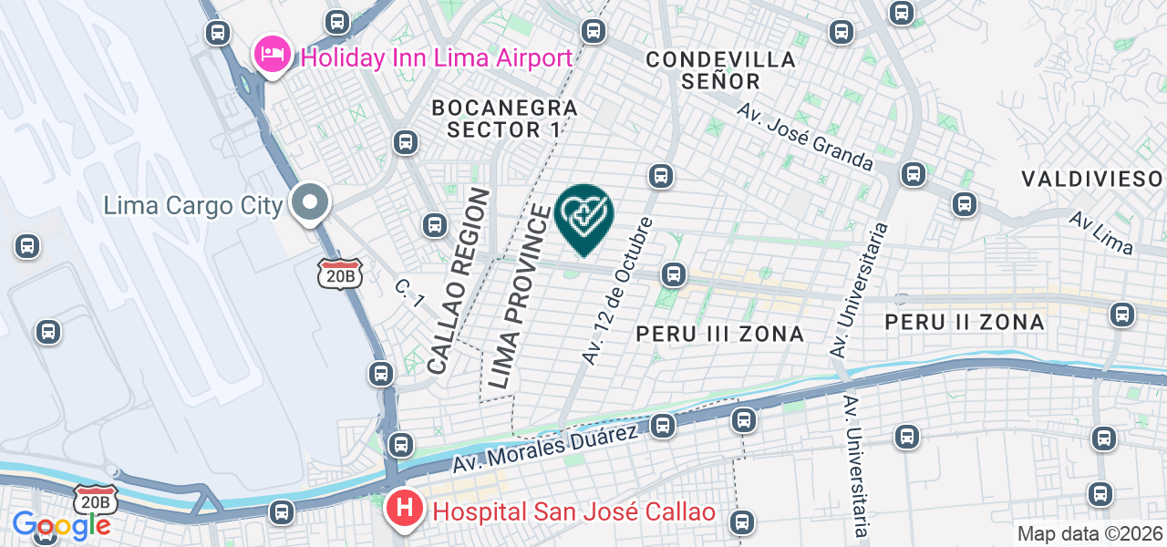 Mapa de Policlinico la Luz - San Martin de Porres