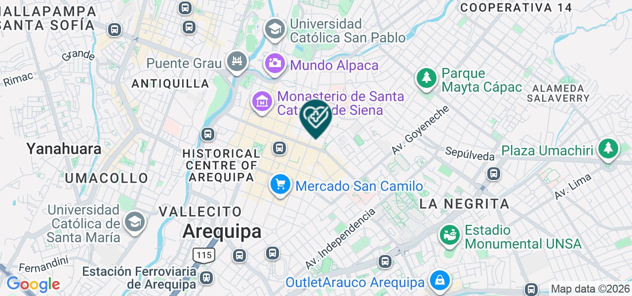 Mapa de Consultorio Especializado en Traumatologia y Ortopedia