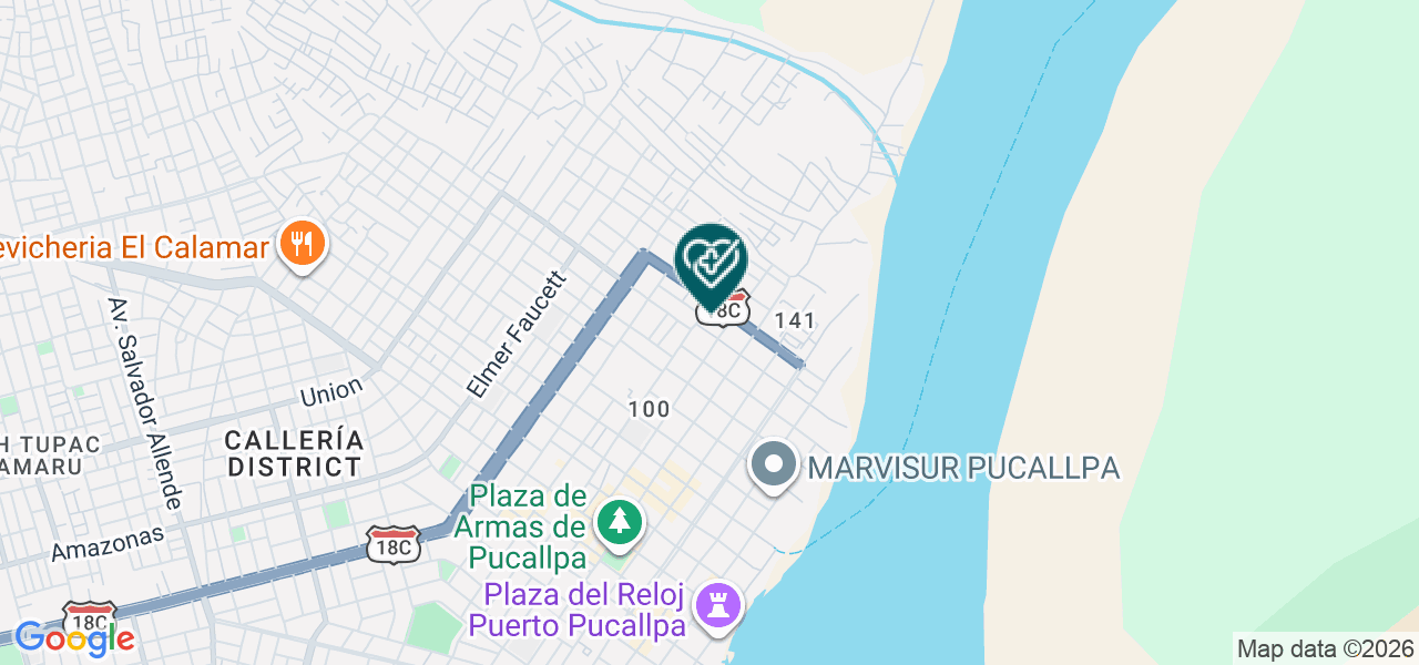 Mapa de Centro Nefrourologico del Oriente S.A.C.