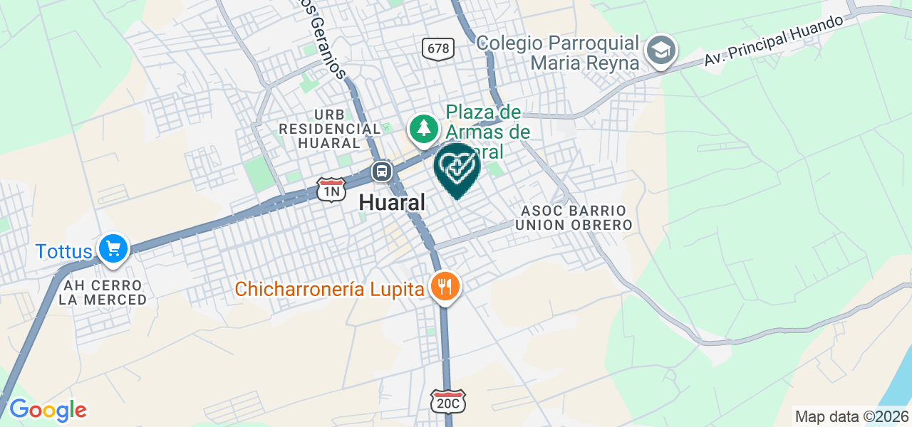 Mapa de Servicios Medicos Belen