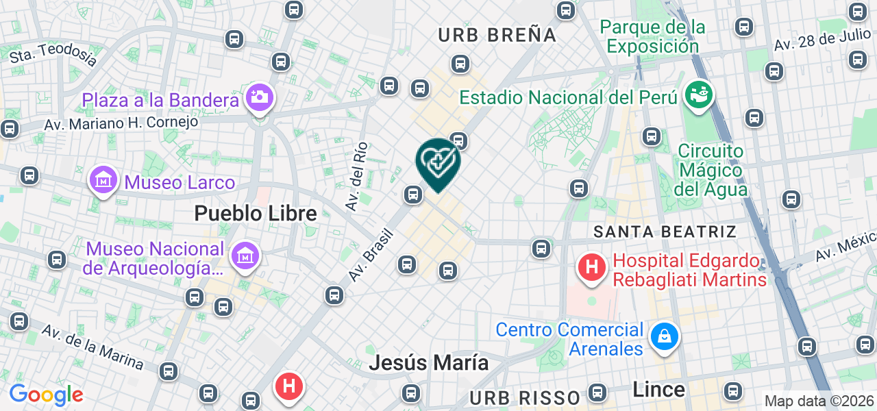 Mapa de Consultorio Dental Corina Contreras