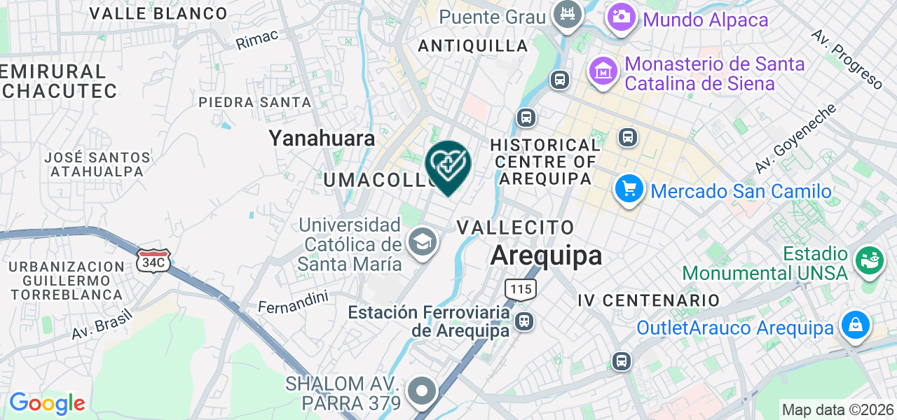 Mapa de Centro de Hemodialisis Virgen de Copacabana