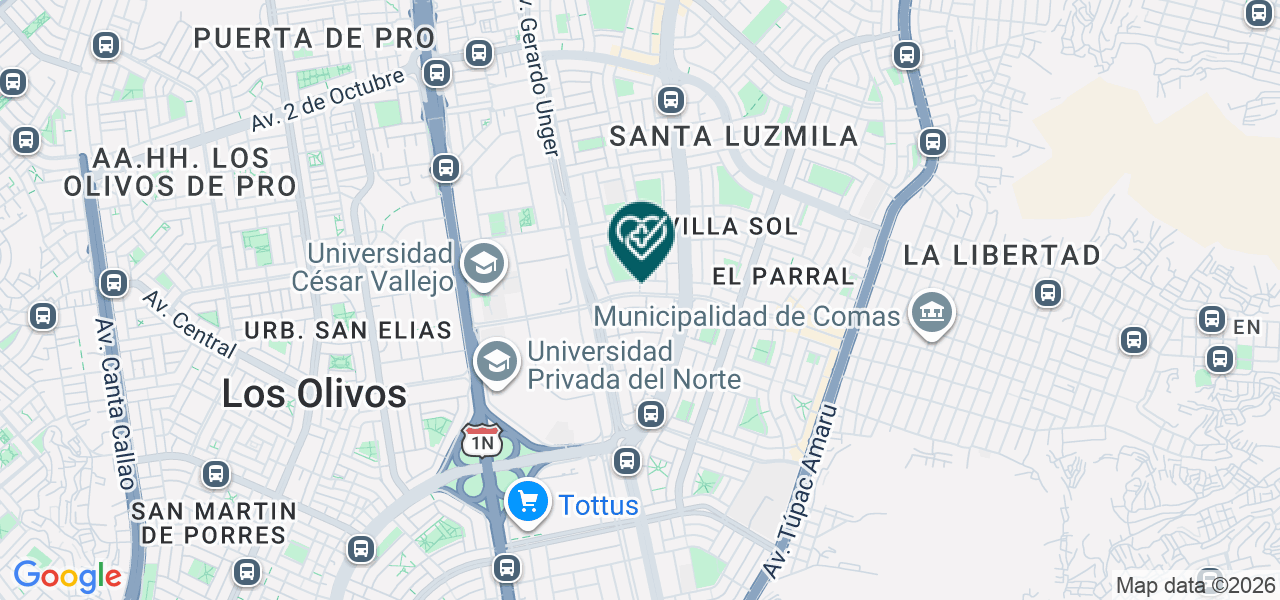 Mapa de Comas Lima