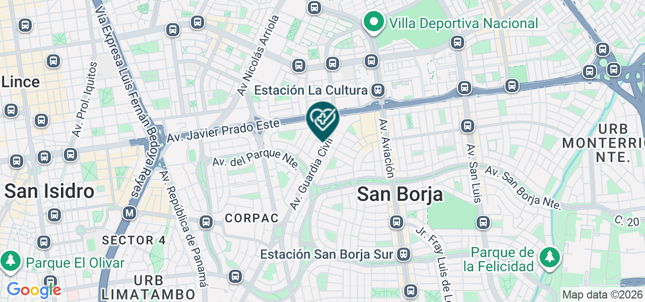 Mapa de Clinica San Borja