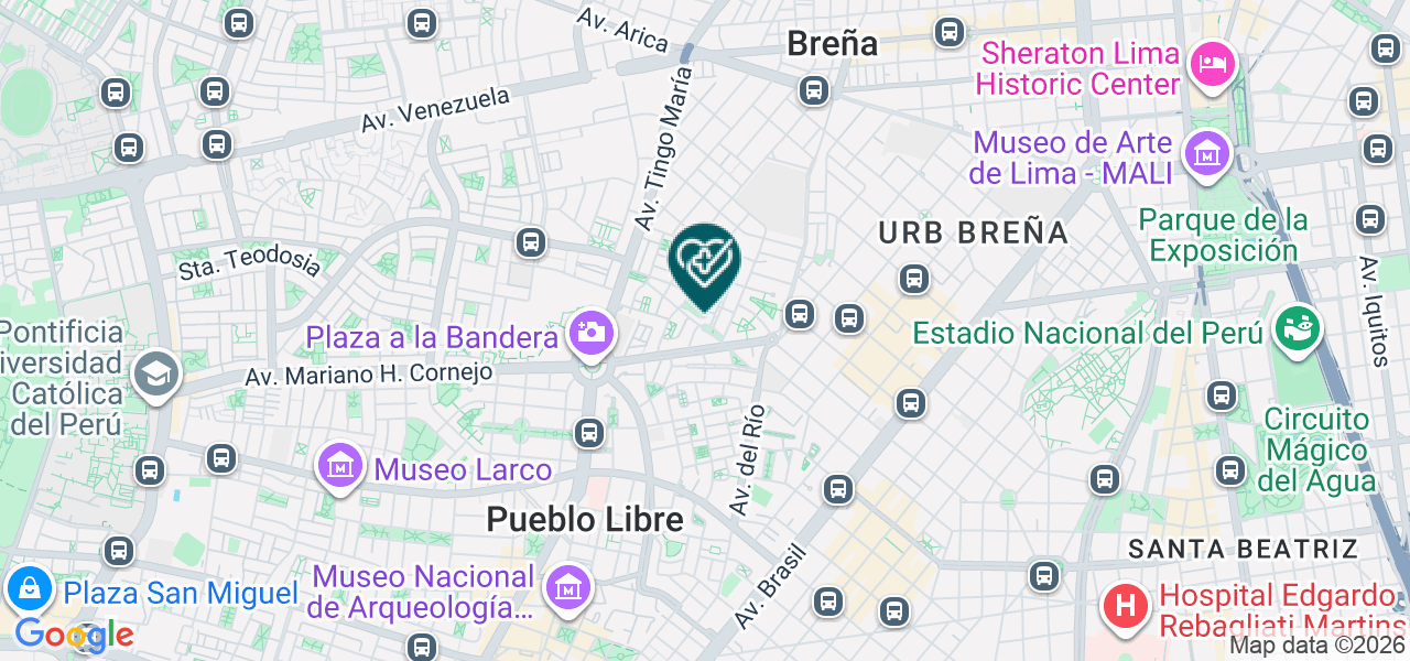 Mapa de Consultorio Medico Obstetrico y Laboratorio San Antonio