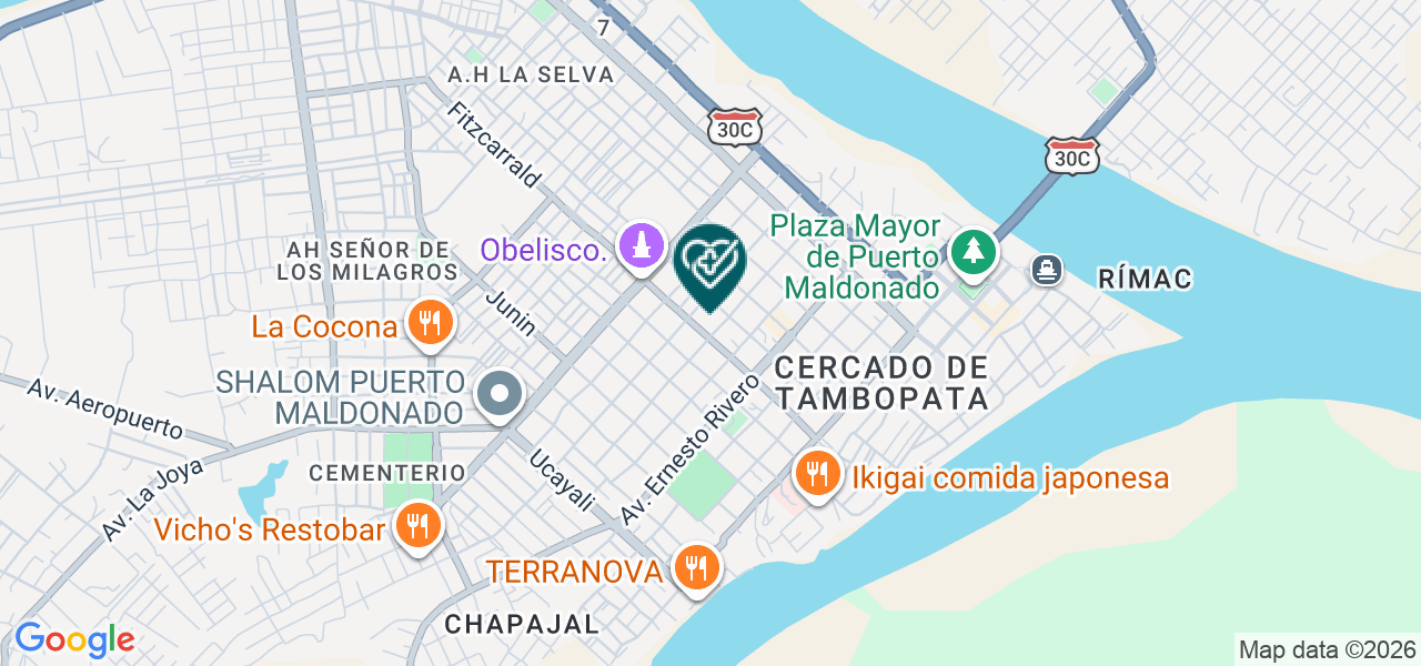 Mapa de Consultorio Medico Obstetrico Bedregal
