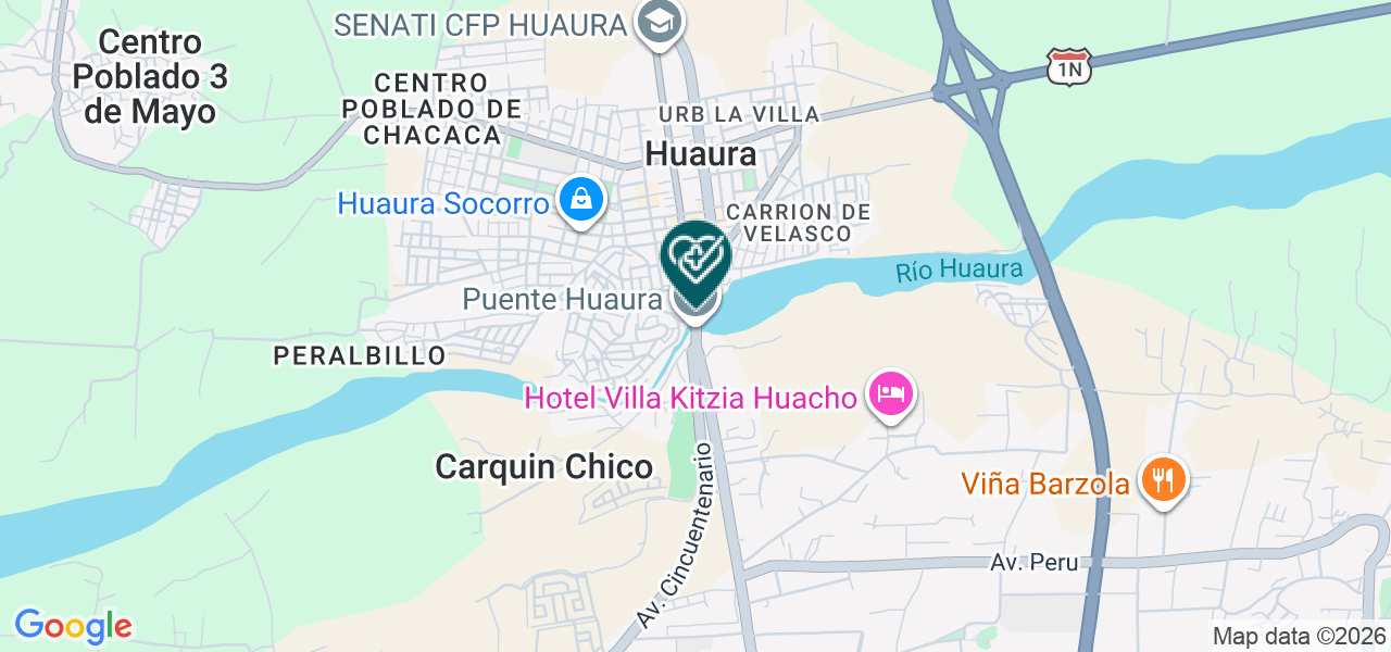 Mapa de Anfalab Servicios Medicos -huaura