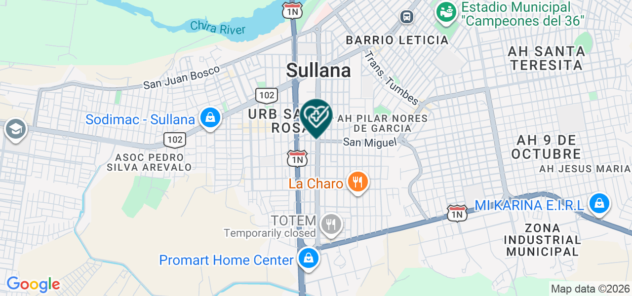 Mapa de Odontologia Belén