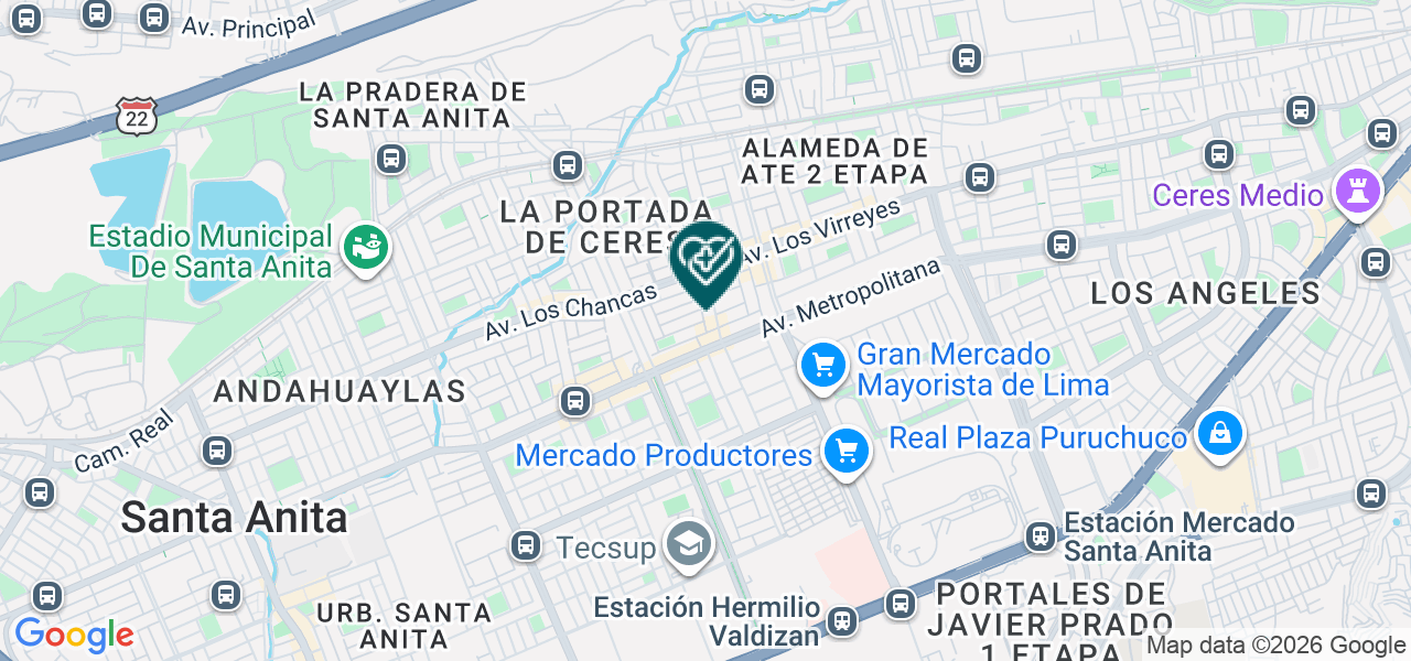 Mapa de Servisalud Santa Rosa