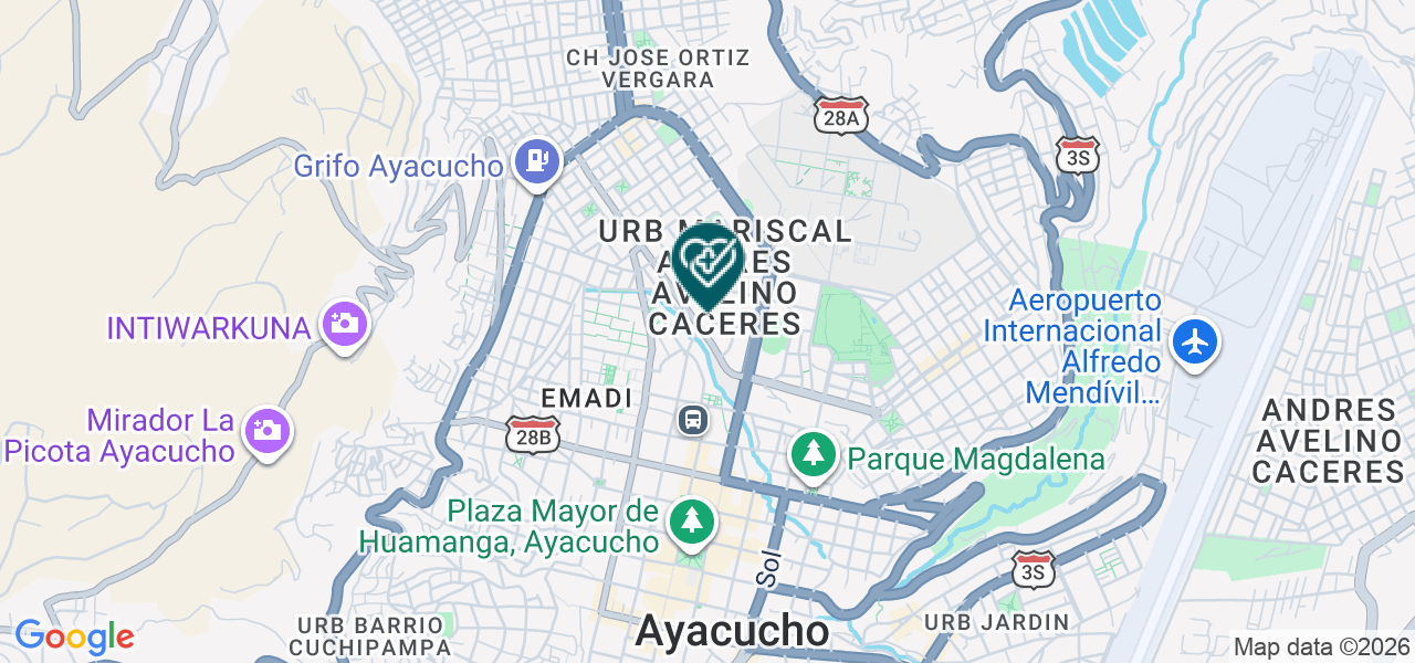 Mapa de Policlinico de Diagnostico y Tratamiento Bienvital