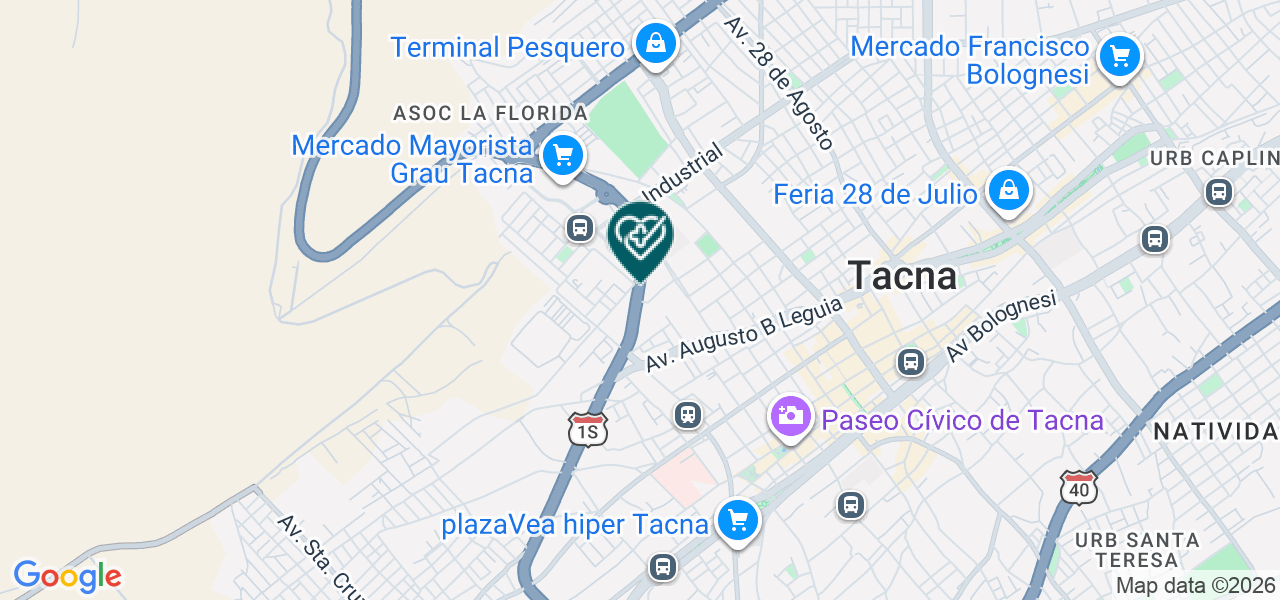 Mapa de Policlinico Jorge Basadre