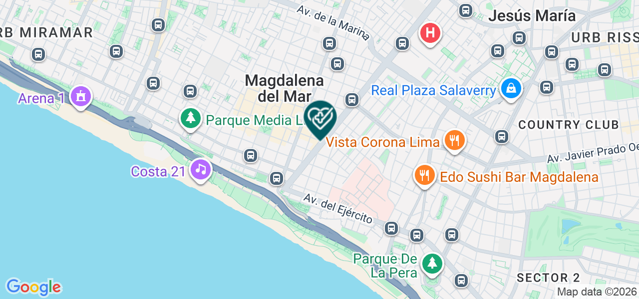 Mapa de Instituto Guestalt de Lima