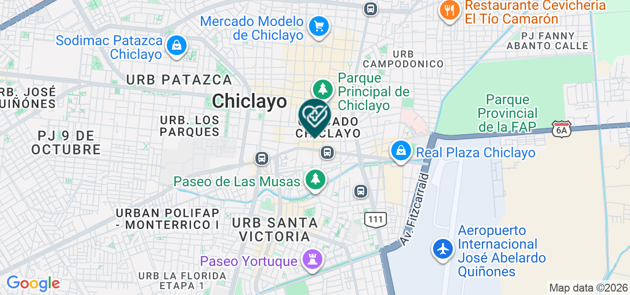 Mapa de Consultorios Medicos Santa Beatriz - Filial Chiclayo