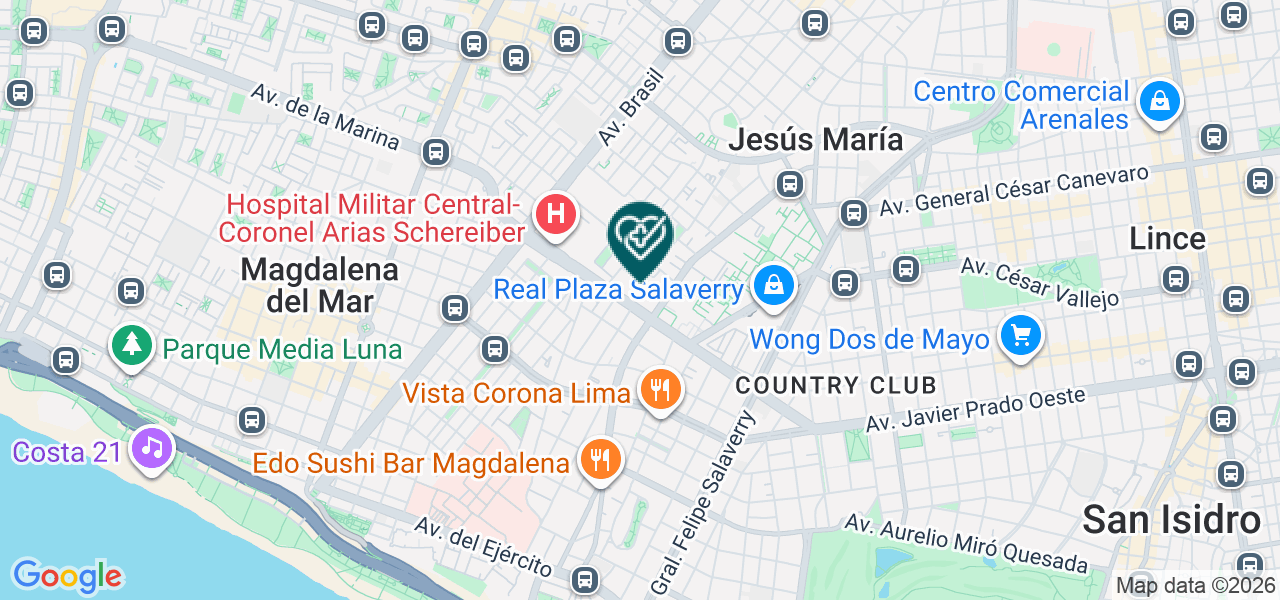 Mapa de Lima del Mar Especialistas Medicos S.A.C.