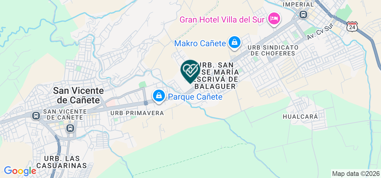 Mapa de Inkamay Salud Cañete