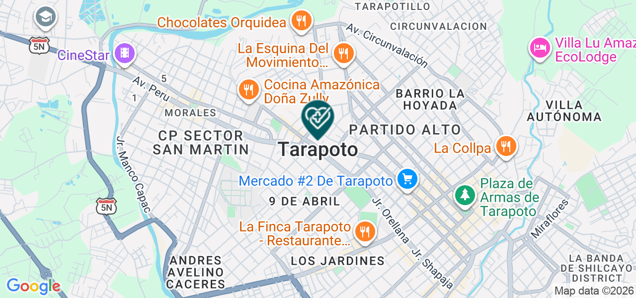 Mapa de Laboratorio Clinico Virgen de las Mercedes