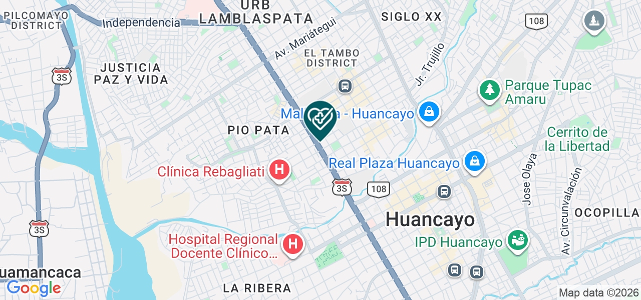 Mapa de Corporacion Iberoamericana de Salud y Seguridad