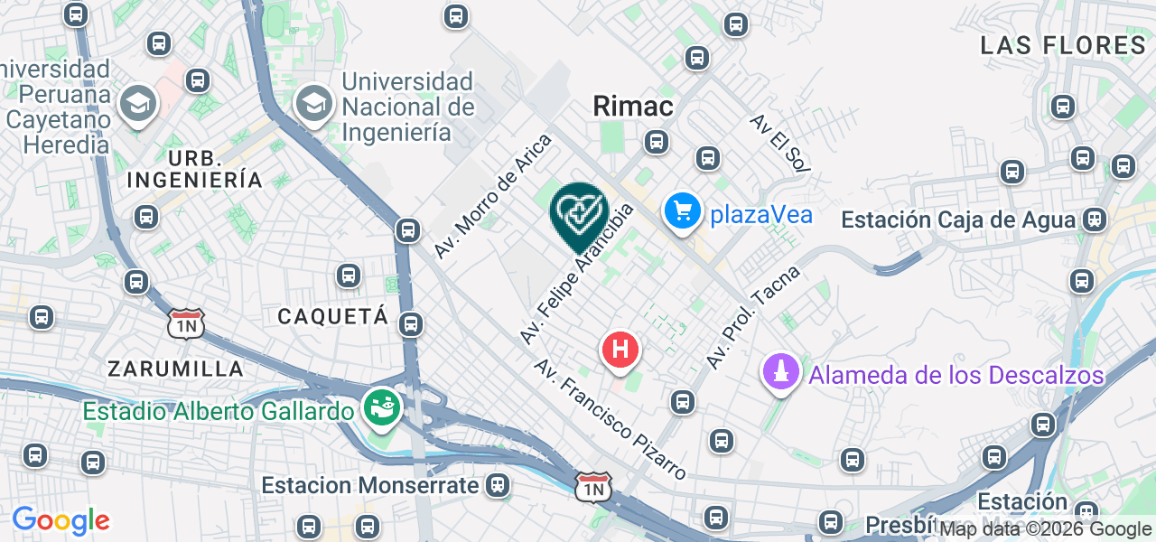 Mapa de Especialidades Médicas Santa Rita
