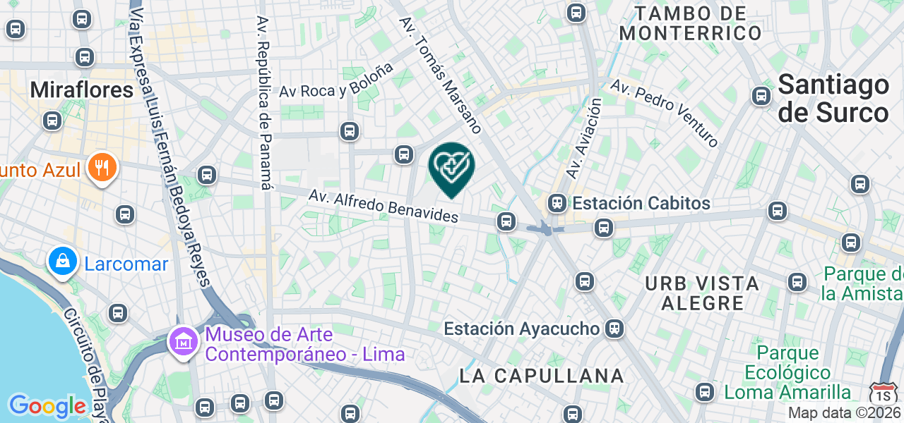 Mapa de Medisben Urologia y Especialidades Medicas